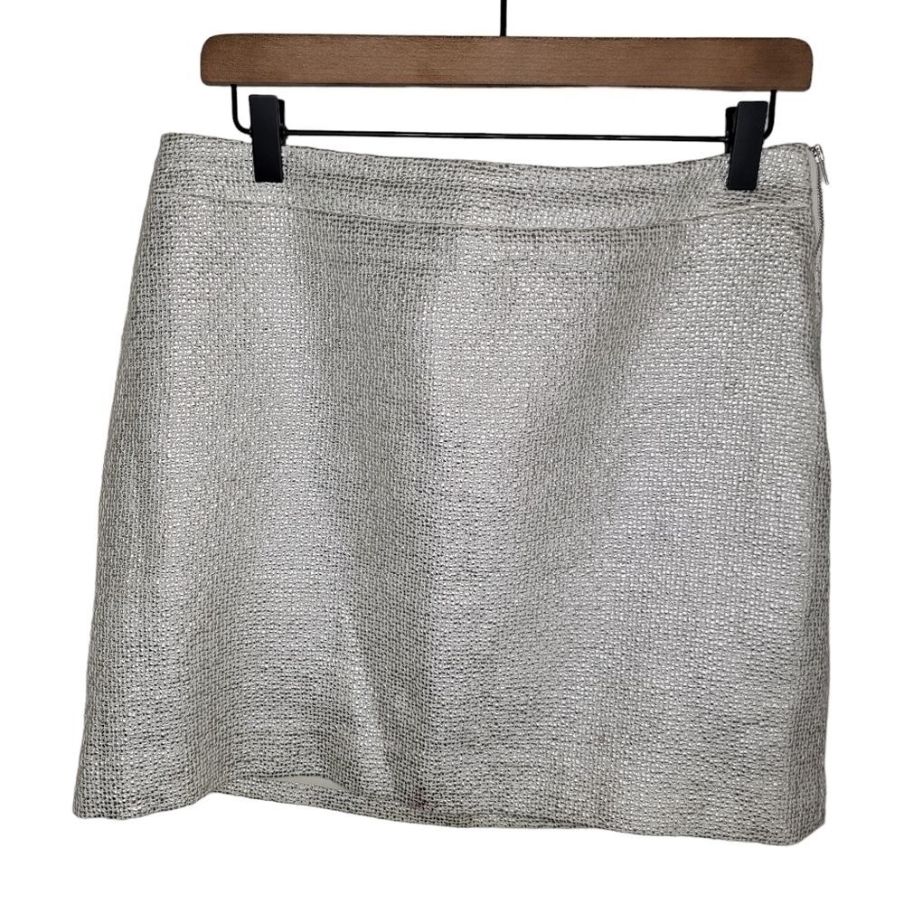 Banana Republic Coated Shine Gold Mini Skirt size 10